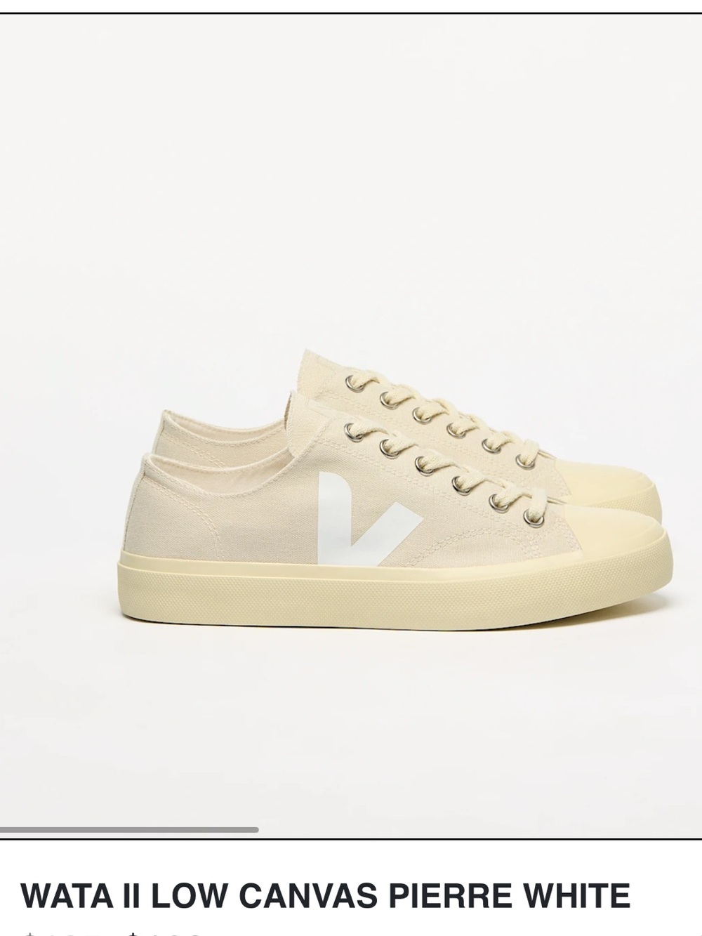 Veja WATA II LOW CANVAS PIERRE WHITE new in box 36 5